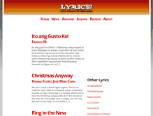 Tablet Screenshot of lyrics.rebelpixel.com